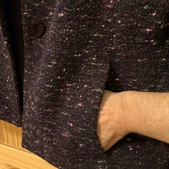 Jones Wear Purple Multicolored Tweed Blazer-Jacket size 12 - Picture 6 of 6